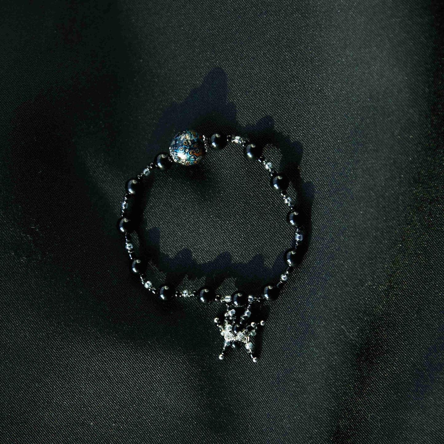 Jewelry/Lacquer bracelet (17cm)/spring thunder blue ball