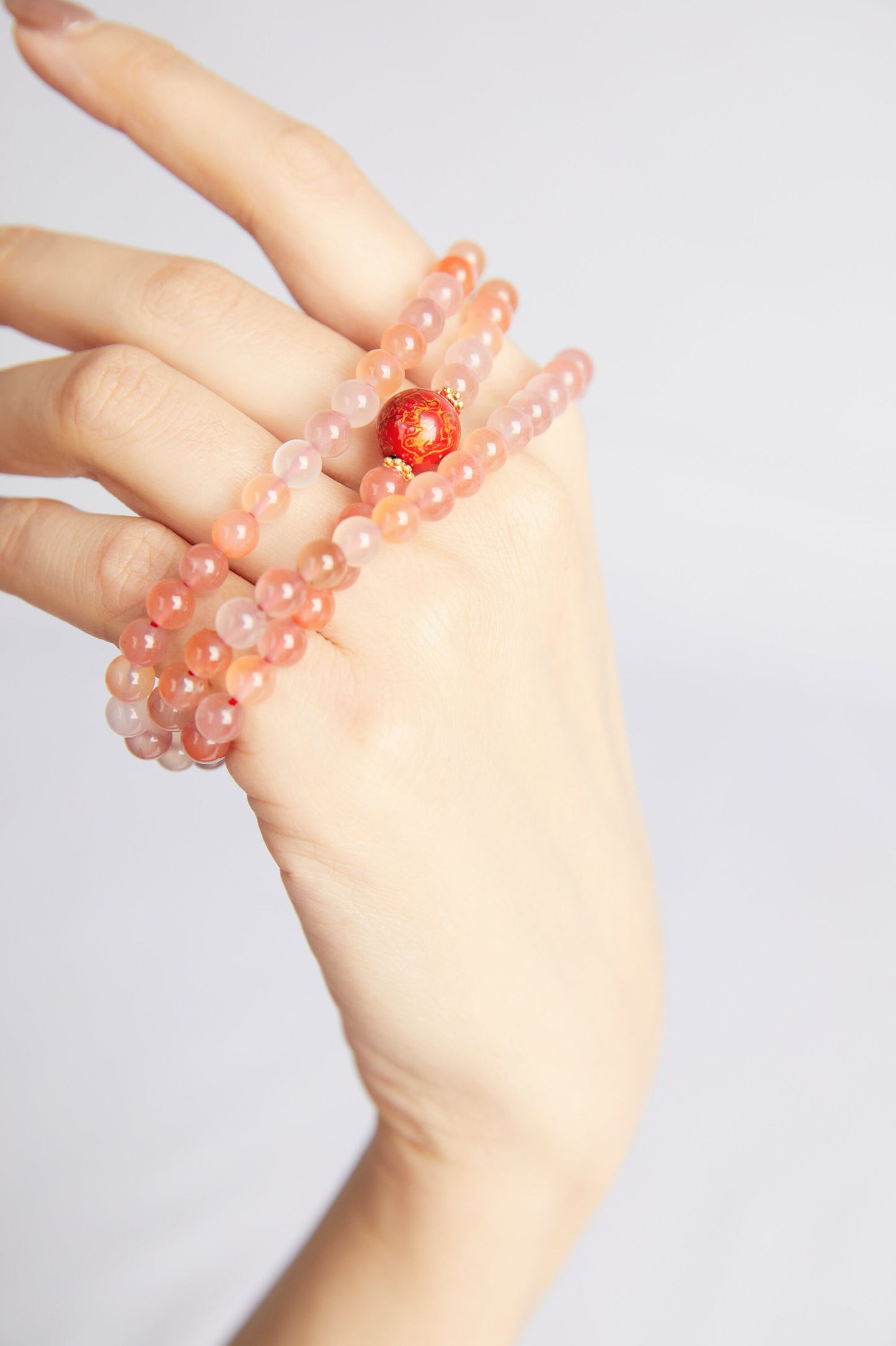 Jewelry/Lacquer bracelet (28.5cm X 1.0cm)/Red Lacquer ball/Cryolite