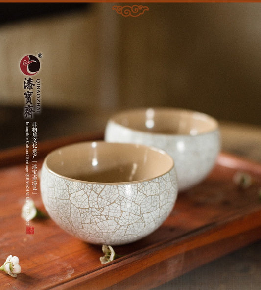 Dining/Chinese lacquer bowl/beige/DIY text