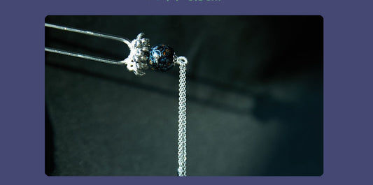 Jewelry/Lacquer hairpin (28cm)/spring thunder blue ball