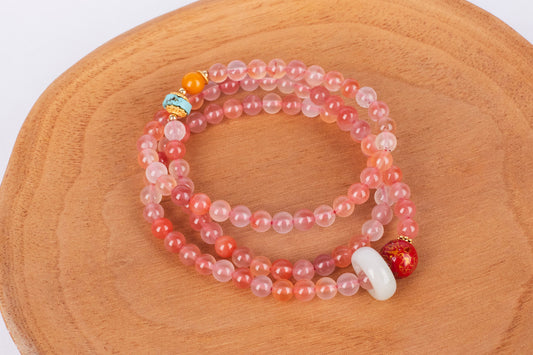 Jewelry/Lacquer bracelet (28.5cm X 1.0cm)/Red Lacquer ball/Cryolite