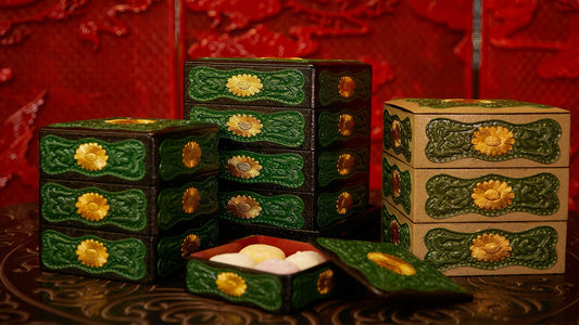 Chinese lacquer thread sculpture box/Raden sunflower pattern box/Dessert and jewelry