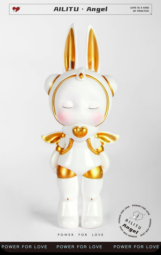 Art Designer Toy Figure/Limited Edition/AILITU - Angel/Material Polyurethane/8.27'' (21 cm) X 3.54'' (9 cm) X 2.76'' (7 cm)